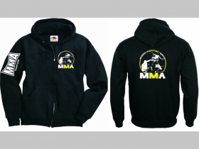 MMA Mixed Martial Arts  hrubá mikina na zips s kapucou stiahnuteľnou šnúrkami